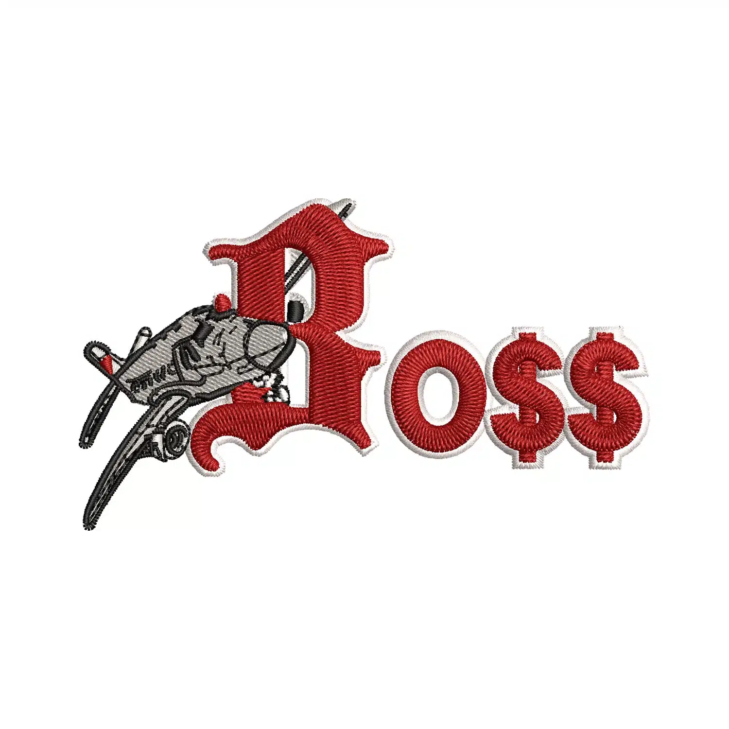 Boss x Airplane Embroidery Design