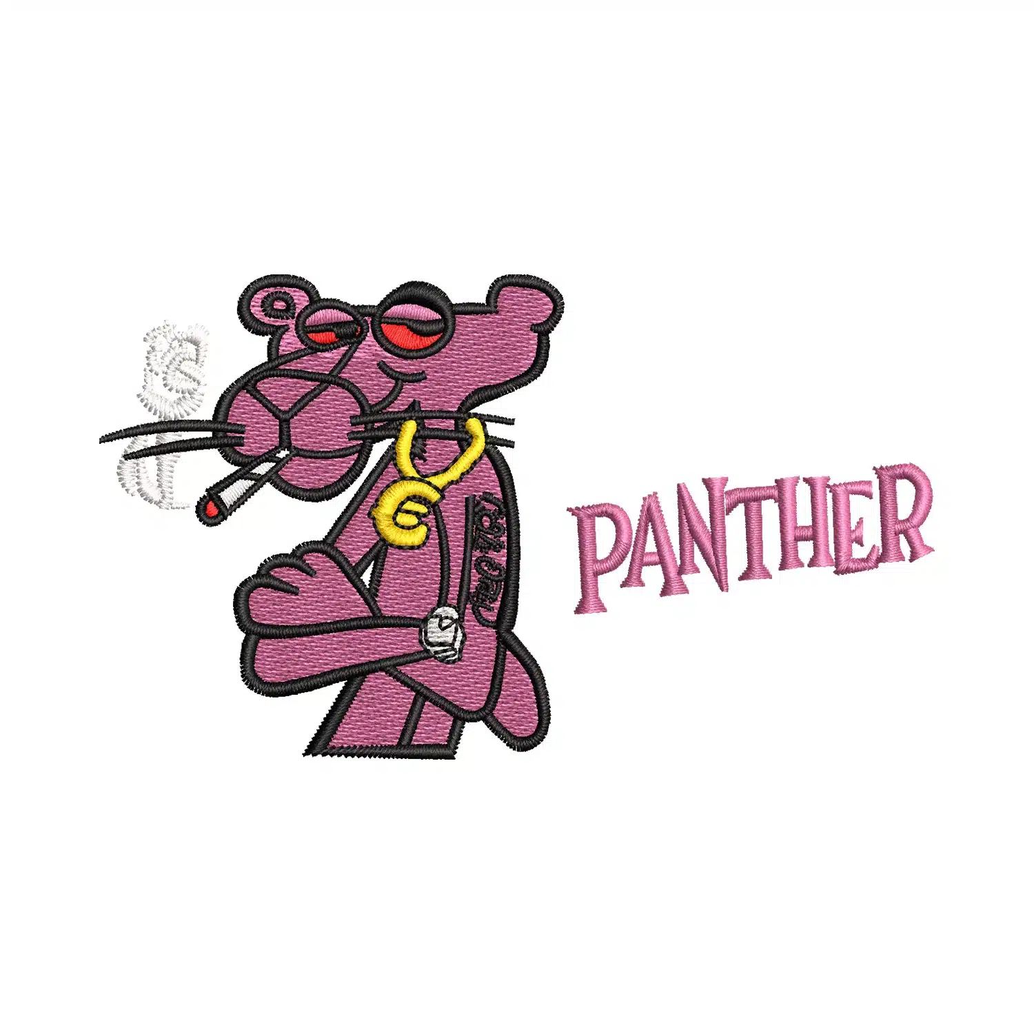 Home 155 Panther Smoking Embroidery Design